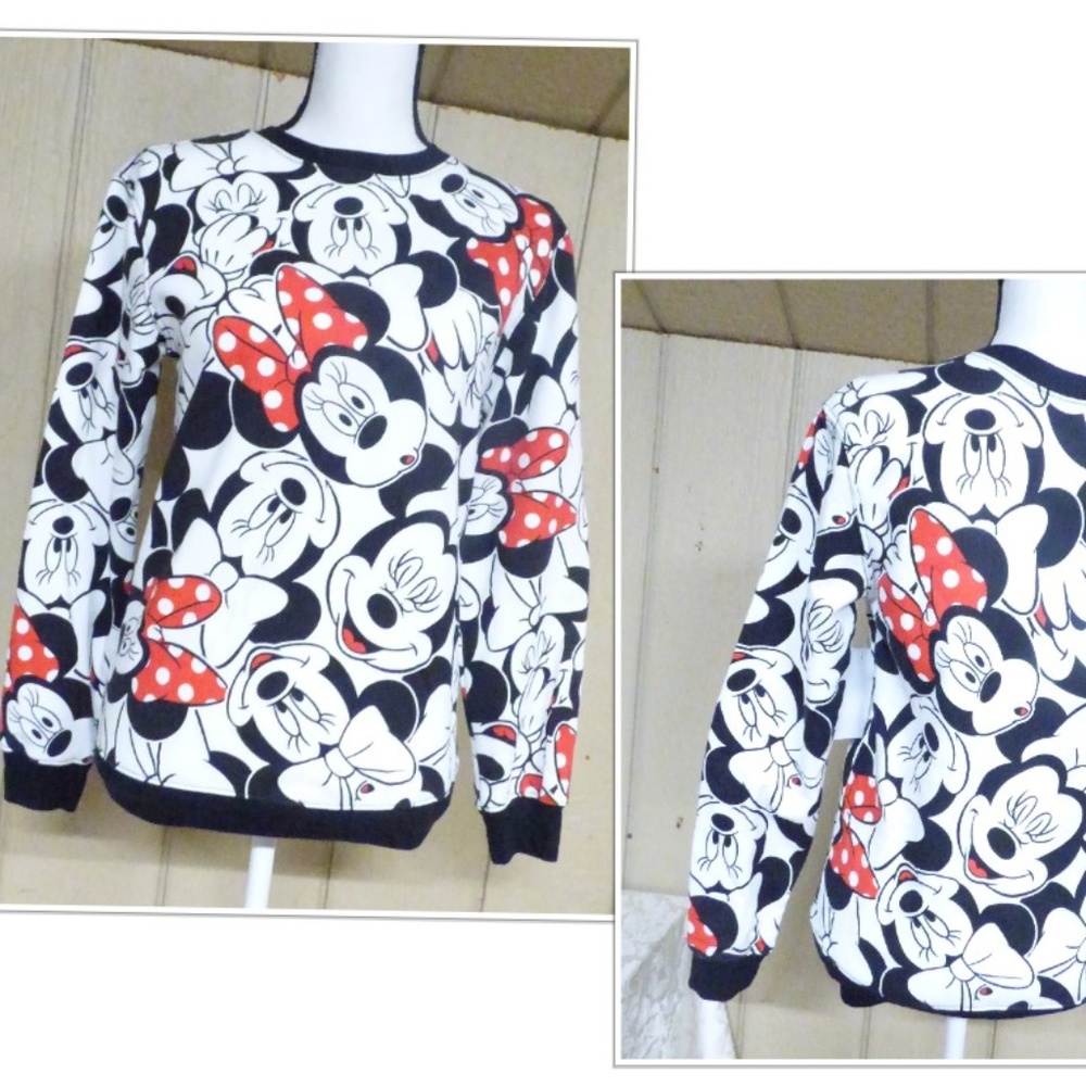 Disney Junior’s Minnie Printed Sweatshirt, Size S - Picture 1 of 8